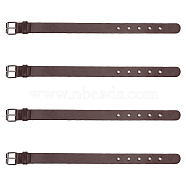 Imitation Leather Coat Cuff Belt, with Iron Buckles, Coconut Brown, 420x25mm(FIND-WH0111-387A)