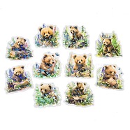 Animal Waterproof PET Stickers Set, Decorative Stickers, for Water Bottles, Laptop, Luggage, Cup, Computer, Mobile Phone, Skateboard, Guitar Stickers, Bear, 52~60x56~58x0.1mm, 10 style, 1pc/style, 10pcs/set(DIY-G118-03F)