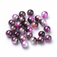 Rainbow Acrylic Imitation Pearl Beads, Gradient Mermaid Pearl Beads, No Hole, Round, Coconut Brown, 6mm, about 5000pcs/bag(OACR-R065-6mm-12)