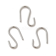 304 Stainless Steel S-Hook Clasp, Stainless Steel Color, 19x13x1.2mm(STAS-C085-03B-P)
