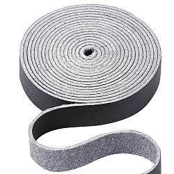 Flat Microfiber Imitation Leather Cord, Garment Accessories, Gray, 12.5x1.5mm, about 2.19 Yards(2m)/Roll(LC-WH0006-07A-02)