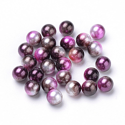 Rainbow Acrylic Imitation Pearl Beads, Gradient Mermaid Pearl Beads, No Hole, Round, Coconut Brown, 6mm, about 5000pcs/bag(OACR-R065-6mm-12)