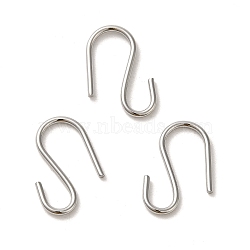 Non-Tarnish 304 Stainless Steel S-Hook Clasp, Stainless Steel Color, 19x13x1.2mm(STAS-C085-03B-P)