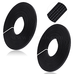 Polyester & Plastic Wire Boning, for Sewing Wedding Dress Fabric, Black, 10x1mm, 45 yards/roll(FIND-WH0420-09C)