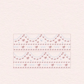 Scrapbooking Sticker PET Decorative Stickers, Pearls Lianyuan Series, PeachPuff, 2x17x0.1mm