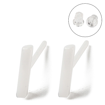 Hypoallergenic Bioceramics Zirconia Ceramic Stud Earrings, No Fading and Nickel Free, Alphabet, Letter I, 7x1.5mm