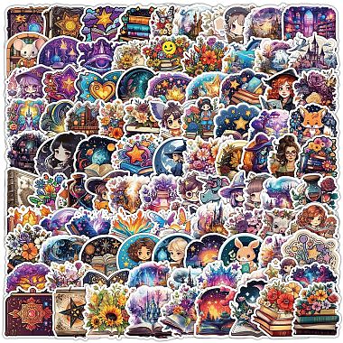 100Pcs Witch Book PVC Waterproof Self-adhesive Cartoon Stickers(PW-WG93369-01)-2