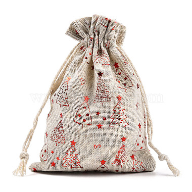 Bolso de tela de tela de algodón con tema navideño(ABAG-H104-B02)-4