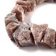brins de perles de quartz fraise naturelle brute brute(G-P528-A17-01)-3