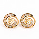 Brass Micro Pave Clear Cubic Zirconia Stud Earring Findings(KK-S356-245-NF)-1