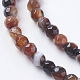 Faceted Round Dyed Natural Striped Agate/Banded Agate Beads Strands(G-G581-4mm-M)-3