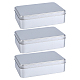 Rectangle Tinplate Metal Storage Boxes with Lid(CON-WH0112-040)-1