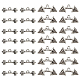 dicosmétique 40 pcs 2 style tibétain style pendentifs en alliage de style tibétain(FIND-DC0002-02)-1