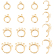 40Pcs 4 Style Rack Plating Eco-friendly Brass Huggie Hoop Earring Findings(KK-FH0003-98)-1