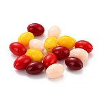 Oval Opaque Glass Beads, Mixed Color, 11x8mm, Hole: 1.4mm(GLAA-C013-04A)