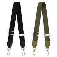 2Pcs 2 Colors Solid Color Cotton Adjustable Wide Shoulder Strap, with Swivel Clasps, for Bag Replacement Accessories, Mixed Color, 88~145.5x3.7cm, 1pc/color(PURS-CA0001-01)