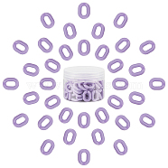 Gorgecraft Acrylic Linking Rings, Quick Link Connectors, For Jewelry Chains Making, Oval, Lilac, 19x14x4.5mm, Hole: 11x5.5mm, 100pcs/box(OACR-GF0001-05D)