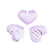TTransparent Acrylic Cabochons, Heart, Lilac, 16x19x6mm(TACR-N006-09E)