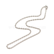 304 Stainless Steel Lumachina Chains Necklace for Women, Stainless Steel Color, 17.72 inch(45cm)(NJEW-JN03892-03)