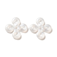 Acrylic Beads, Imitation Shell, Chinese Knot, 15x15x2mm, Hole: 1mm(OACR-H042-06A)