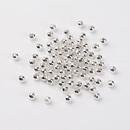 Iron Spacer Beads, Round, Silver, 5mm, Hole: 1.8mm(E146Y-S)