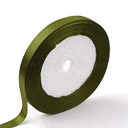 Single Face Satin Ribbon, Polyester Ribbon, Olive, 1/4 inch(6mm), about 25yards/roll(22.86m/roll), 10rolls/group, 250yards/group(228.6m/group)(RC6mmY-067)