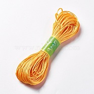 Polyester Thread, Rattail Satin Cord, for Chinese Knotting, Jewelry Making, Orange, 1.5mm, about 21.87 yards(20m)/bundle(X-OCOR-WH0012-14)