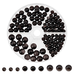 128Pcs 3 Size Natural Silver Obsidian Beads, Round, 6mm/8.5mm/10mm, Hole: 1~1.2mm(G-CA0001-36)