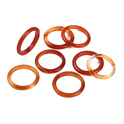 Dyed & Heated Natural Agate Finger Rings for Women, FireBrick, 2.5~3mm, Inner Diameter: 17~18mm(RJEW-Z075-01D)