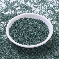 MIYUKI Round Rocailles Beads, Japanese Seed Beads, 11/0, (RR4506) Transparent Sea Foam Picasso, 11/0, 2x1.3mm, Hole: 0.8mm, about 5500pcs/50g(SEED-X0054-RR4506)