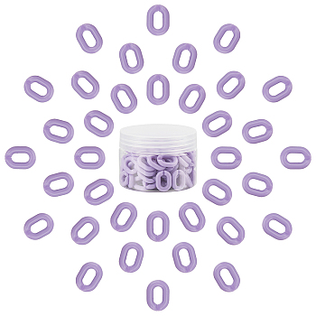 Gorgecraft Acrylic Linking Rings, Quick Link Connectors, For Jewelry Chains Making, Oval, Lilac, 19x14x4.5mm, Hole: 11x5.5mm, 100pcs/box