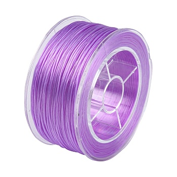 Round Elastic Crystal String, Elastic Beading Thread, for Stretch Bracelet Making, Medium Orchid, 0.8mm, about 98.43 Yards(90m)/Box