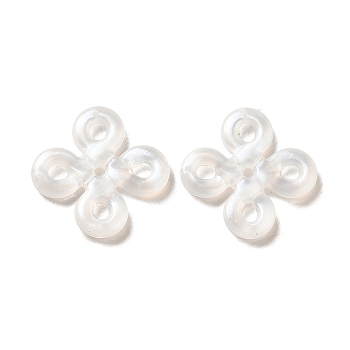 Acrylic Beads, Imitation Shell, Chinese Knot, 15x15x2mm, Hole: 1mm