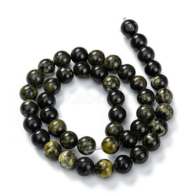 Chapelets de perles en serpentine naturelle(G-F709-01)-3