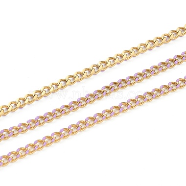 Lilac Brass Curb Chains Chain