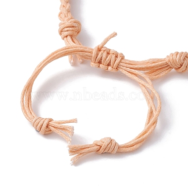 Изготовление регулируемого плетеного браслета-мешочка из вощеного хлопка в стиле макраме(BJEW-JB09698-03)-4