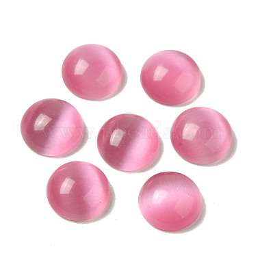 Pale Violet Red Half Round Glass Cabochons