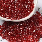 Spray Painted Glass Seed Beads, Peanut, Red, 4~5x2~2.5x2~2.5mm, Hole: 0.8~0.9mm, about 8500pcs/pound(SEED-F005-06A-05)