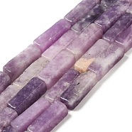 Natural Lilac Jade Beads Strands, Rectangle, 13~14x4~4.5x4~4.5mm, Hole: 1.2mm, about 28pcs/strand, 15.08''(38.3cm)(G-E612-C05-B)