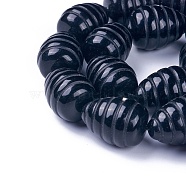 Natural Black Onyx Beads Strands, Teardrop, Beehive Beads, 19~21x14~16mm, Hole: 1mm, about 19~20pcs/strand, 14.9~16.1 inch(38~41cm)(G-G263-M4-06)