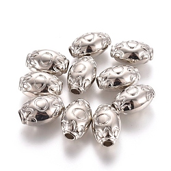CCB Plastic Beads, Oval, Platinum, 22x12mm, Hole: 5mm(CCB-L011-046P)