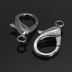 Zinc Alloy Lobster Claw Clasps, Gunmetal, 30x17x6mm, Hole: 3mm(PALLOY-D008-B)