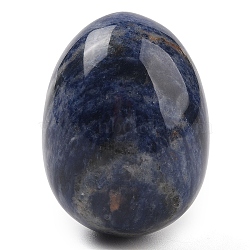 Natural Sodalite Palm Stones, Egg Reiki Polished Healing Pocket Stone for Anxiety Stress Relief Therapy, Easter Decor, 48x35~36mm(G-I367-04A)