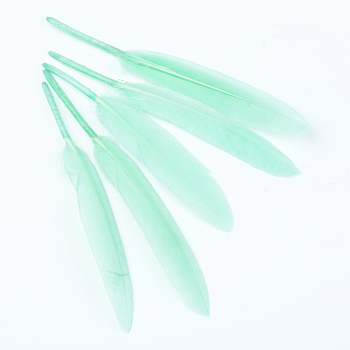 Goose Feather Costume Accessories, Dyed, Aquamarine, 100~175x13~25mm