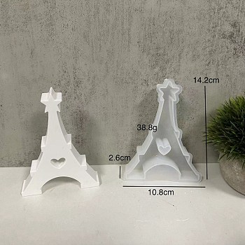 Decoration DIY Silicone Mold, Resin Casting Molds, for UV Resin, Epoxy Resin Craft Making, Eiffel Tower, 142x111x26mm, Inner Diameter: 109x99mm