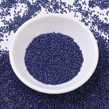 MIYUKI Delica Beads, Cylinder, Japanese Seed Beads, 11/0, (DB0135) Opaque Eggplant Luster, 1.3x1.6mm, Hole: 0.8mm, about 10000pcs/bag, 50g/bag