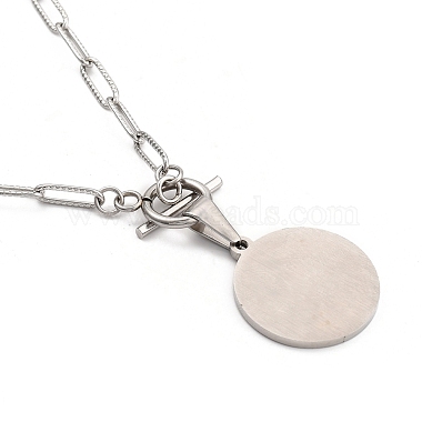 Non-Tarnish 304 Stainless Steel Pendant Necklaces(NJEW-JN02951)-3