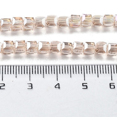 Chapelets de perles en verre galvanoplastique(EGLA-J028-4x4mm-AB17)-3