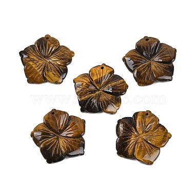 Flower Tiger Eye Pendants