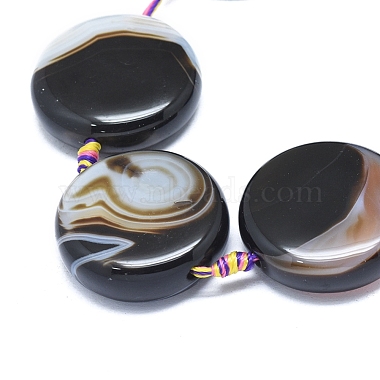 Natural Banded Agate/Striped Agate Beads Strands(G-L544-057)-2